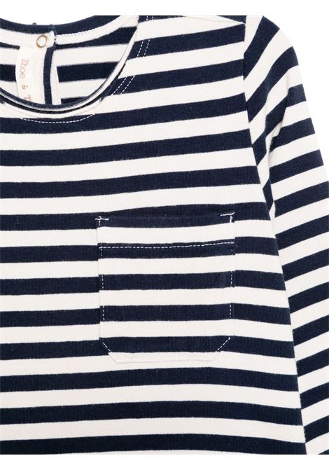 T-shirt a righe ZHOE & TOBIAH KIDS | SJS2MNNATURALE/BLU